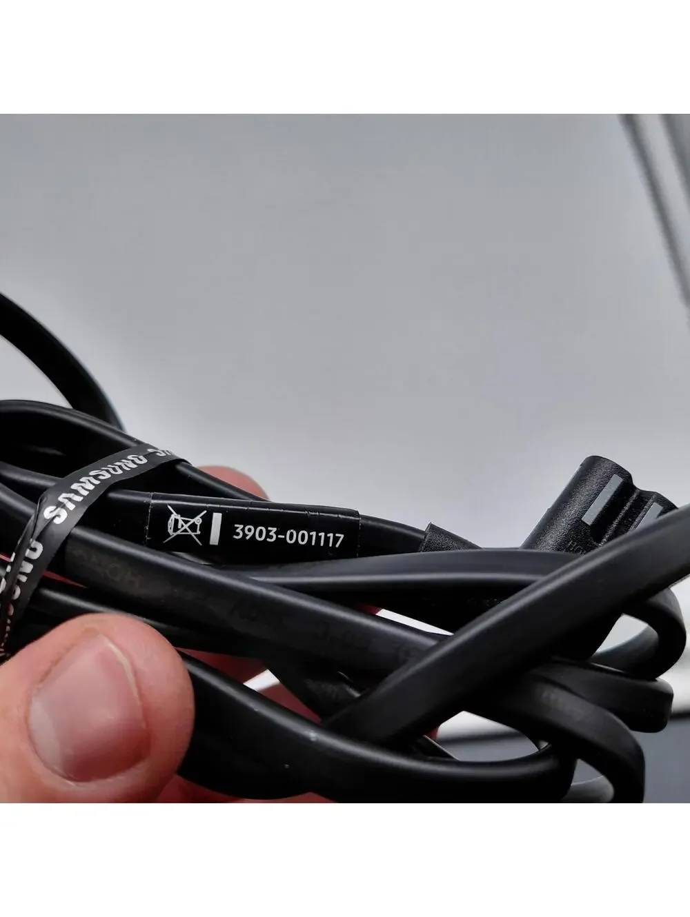 Samsung 3903-001117 OEM TV Power Cord Right Angle 2-Prong AC Cable